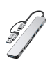 Tech Protect Tech Protect HB06 HUB Adapter 8in1 USB-C USB2.0 USB3.0SD TF
