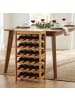 relaxdays Weinregal in Natur - (B)36 x (H)82 x (T)24 cm