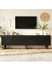ABRIHOME TV Schrank in Schwarz 180x40x55 cm mit 4 Türen für 75 Zoll Fernseher