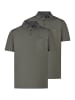 Ragman Poloshirt Basic in Grau-melange