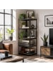 relaxdays Schwerlastregal in Schwarz/ Braun - (B)60 x (H)200 x (T)60 cm
