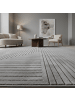 KADIMA DESIGN Kurzflorteppich Skandi 3D-Bögen Waschbar Wohnzimmer in Silber