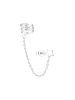 Alexander York Ohrringe, Ear Cuff STERN mit TRIPLE LINE in 925 Sterling Silber in silber