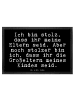 Mr. & Mrs. Panda Bodenvorleger Ich bin stolz, dass... mit Spruch in Schwarz