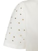 More & More Kurzarmshirt Nieten-Detail in off white