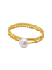 Steel_Art Mehrreihiger Ring Damen Perlenring Maxsu goldfarben in goldfarben