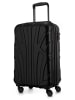suitline 3er Kofferset Rollkoffer Hartschalen-Koffer Reisetrolleys TSA in Schwarz