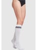 Urban Classics Urban Classics Damen Ladies College Socks in wht/blk