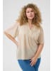 KAFFE curve Kurzarm-Bluse KCkarlia Regular fit in Feather Gray