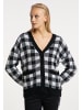 myMo ROCKS Damen Strickjacke in Schwarz Weiss