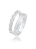 Elli Ring 925 Sterling Silber Ring Set, Twisted in Silber