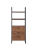 Beliani Bücherregal TIFTON in Braun/Schwarz - (W) 61 x (H) 158 x (L) 32 cm