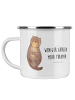 Mr. & Mrs. Panda Kaffeebecher Otter Muschel mit Spruch in Weiß