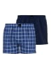 Götzburg Boxershort 2Er Pack Clubhouse in blau-mittel-Karo