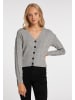 myMo Damen Strickjacke in Hellgrau Melange