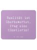 Mr. & Mrs. Panda Maus Pad Spruch Künstlerin Traum mit Spruch in Lavendeltraum