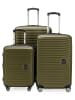 Hauptstadtkoffer Mitte - Kofferset 3 Trolleys Erweiterung Hartschale Gepäck-Set in Avocado