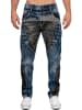 Cipo & Baxx Herren Regular Fit Jeans Stonewashed in Blue