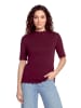 CARTOON Halbarm-Shirt mit Kragen in Dark Aubergine