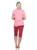 NORMANN Capri Pyjama Schlafanzug "RELAX" in rosa