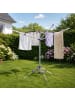 relaxdays Wäschespinne in Silber - (B)120 x (H)161 x (T)120 cm