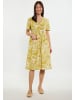 Usha Damen Kleid in Gelb Wollweiss