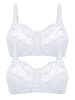 Felina 2er Pack BH ohne Bügel in weiss weiss