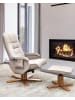 Beliani Fernsehsessel RELAXPRO in Beige/Braun - (W) 68 x (H) 98 x (L) 50 cm