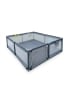 relaxdays Laufstall in Grau - (B)200 x (H)65 x (T)200 cm