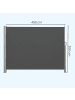 SONGMICS Seitenmarkise Sheld in Anthrazit - (B)400 x (H)200 cm