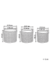Beliani 3er-Set Outdoor Blumentopf PENDULA in Braun
