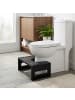 relaxdays Toilettenhocker in Schwarz - (B)43,5 x (H)18,5 x (T)28 cm