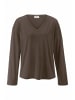 Hessnatur Hessnatur Longsleeve Oversize aus TENCEL™ Lyocell und Bio-Baumwolle in vintage oliv