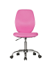 KADIMA DESIGN Pink Kinderdrehstuhl, einstellbare Sitzhöhe, hohe Rückenlehne