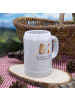 Mr. & Mrs. Panda Bierkrug Igel Grillen mit Spruch in Weiß
