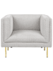 Beliani Sessel MOEN in Grau/Gold - (W) 87 x (H) 72 x (L) 75 cm
