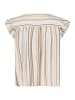 CULTURE Kurzarm-Bluse CUpella Relaxed fit in Blue/Brown Stripe