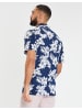 Threadbare Hawaiihemd THB Shirt S/Slv Hibiscus in Midnight Blue