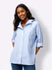Heine Bluse in himmelblau-ecru-gestreift