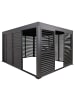 MCW Pergola L46 mit 7x Lamellenpaneel 7x Schiebetüren, Anthrazit