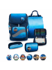 Belmil 6tlg-Set: Premium Schulranzen Smarty Plus in Blue Navy H36xL27xT19 cm
