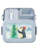 Mr. & Mrs. Panda Bentobox Pinguin Weihnachtsbaum Design ohne Spruch in Blau Pastell