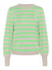 Kaffe Strickpullover KAlizzy Regular fit in Feather Gray Mel./Green