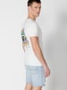 KOROSHI Kurzarm T-Shirt in weiß