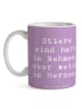 Mr. & Mrs. Panda Keramtiktasse Spruch Stier Herz mit Spruch in Lavendeltraum