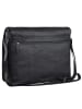 Leonhard Heyden Hamburg Messenger Leder 38 cm Laptopfach in schwarz