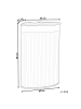 Beliani Wäschekorb MATARA in Grau/Weiß - (W) 60 x (H) 60 x (L) 35 cm
