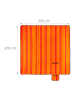 relaxdays Picknickdecke in Orange-Rot - (L)200 x (B)200 cm