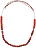 Gallay Kette Perle himbeer-seidig, 95 cm lang in rot