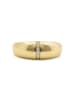 Luxenter ring in polished metal and zirconia alloy, finished in 18k yellow gold - Dushli
